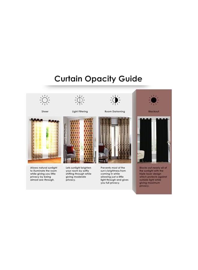 The Bros Blackout Curtains, for Living/Bedroom. Premium Faux Silk, Rich Polyester. Light Blocking, Thermal Insulation, Noise Reduction. Grommet. Dark Red, 2 Panels, 215cm/7ft - Image 5