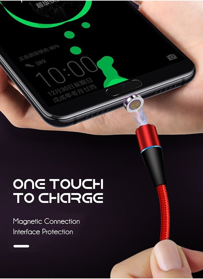 Motim Magnetic Fast Charging Cable 3-In-1 Data Transfer Capable & USB Charger Compatible With Micro USB Type C And All Product Device (Lightning/Type-C/Micro)  - Image 3