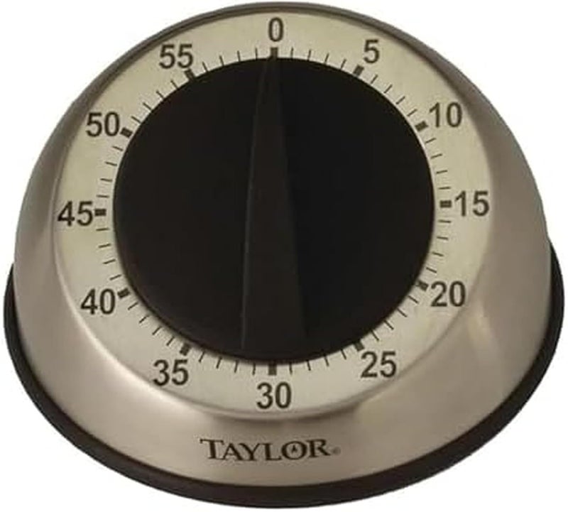 Taylor Precision Products RA14276 Mechanical Stainless Steel Timer for Kitchen, School, and Projects - Multicolor - Image 1