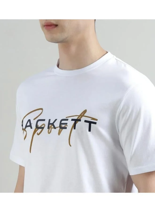 Hackett  Monotype Printed Crew Neck T-Shirt for Men | Best Price UAE