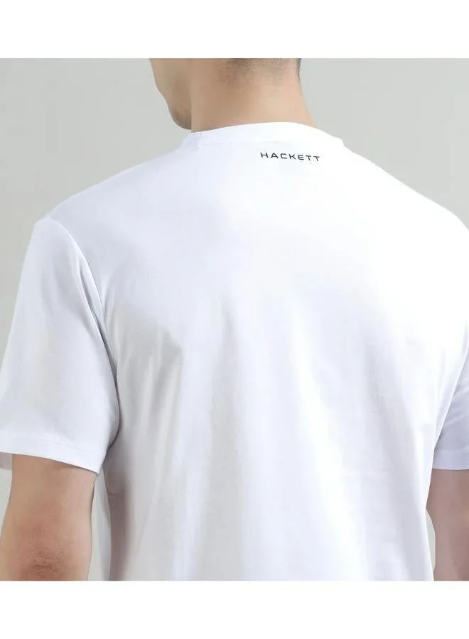 Hackett  Monotype Printed Crew Neck T-Shirt for Men | Best Price UAE
