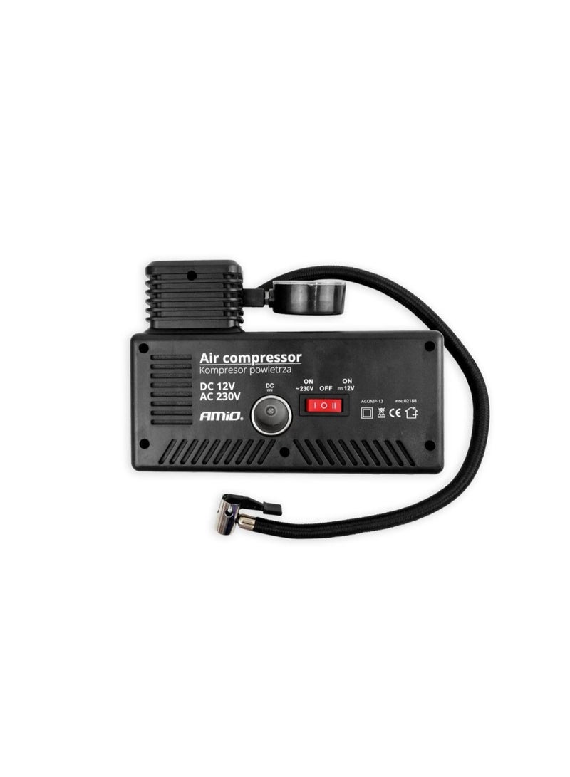 AMIO 12V/230V Air Compressor with Pressure Gauge 18 Bar / 250 PSI ACOMP-13 - Image 3