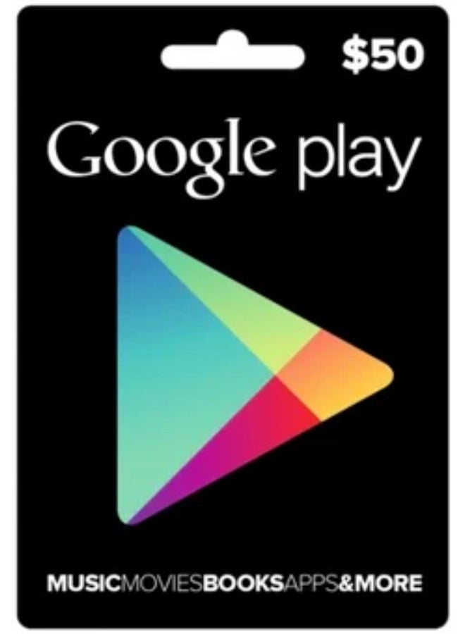 Google Play US Gift Card $50 Digital Code | Google Play Store Credit for Apps, Games, Movies & Digital Content
