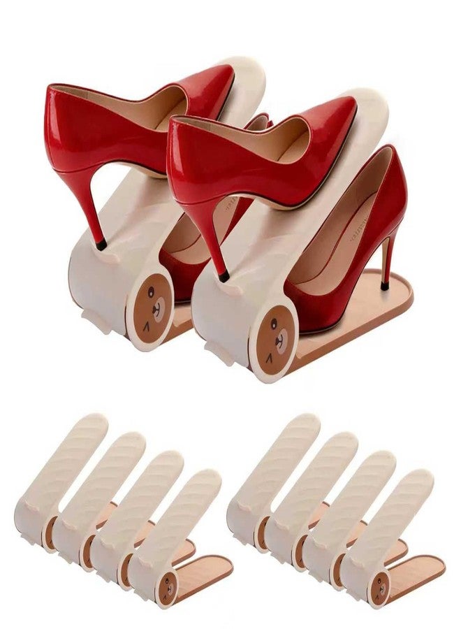 Bingxue Shoe Organizer 10 Pack,Shoes Organizer for Closet Over Door Storage,Space Savers 50%, 4 Levels Adjustable Thickening Double Layer Shoe Holders - Image 1