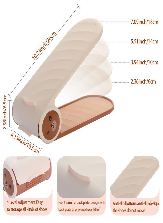 Bingxue Shoe Organizer 10 Pack,Shoes Organizer for Closet Over Door Storage,Space Savers 50%, 4 Levels Adjustable Thickening Double Layer Shoe Holders - Image 2