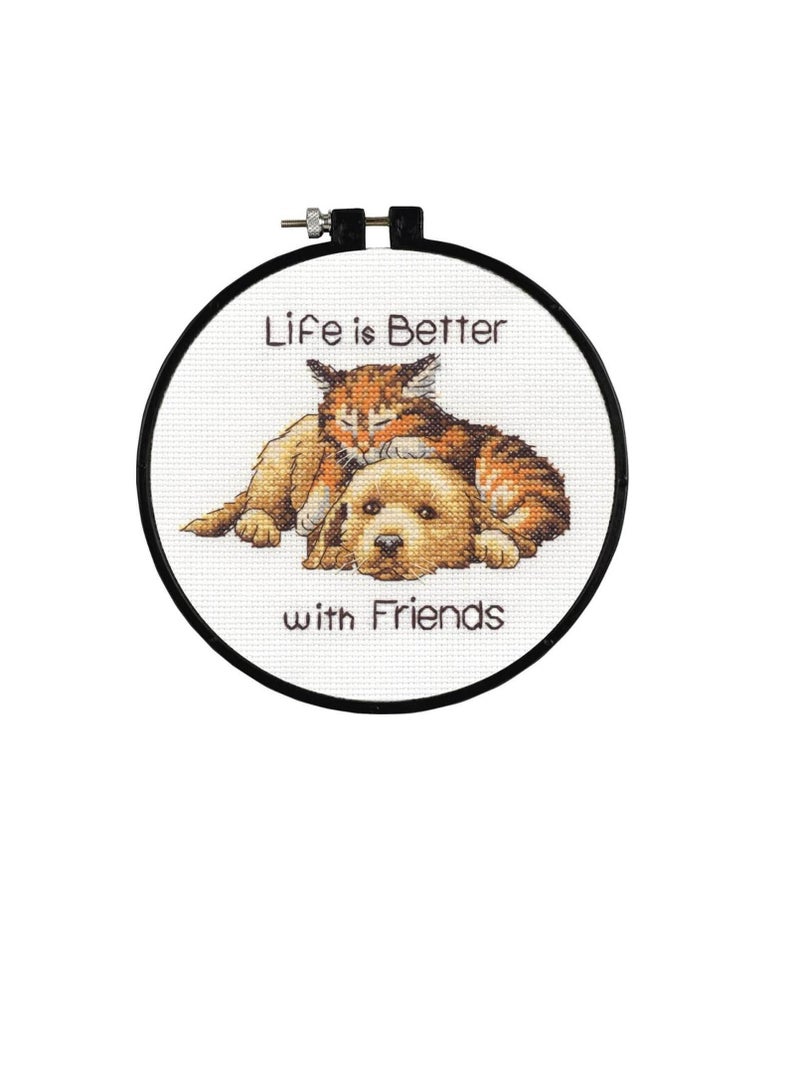 دايمنشونز الأبعاد / Learn-A-Craft عدة خياطة متقاطعة 6 بوصة مستديرة أفضل مع الأصدقاء 14 عددًا - Image 3