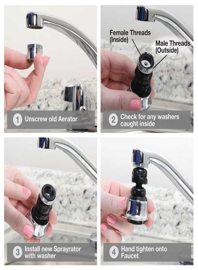 DANCO 10500 Dual Threaded Water Saving Faucet Aerator, 15/16-27 Male X 55/64-27 Female, 1.5 gpm - Image 2