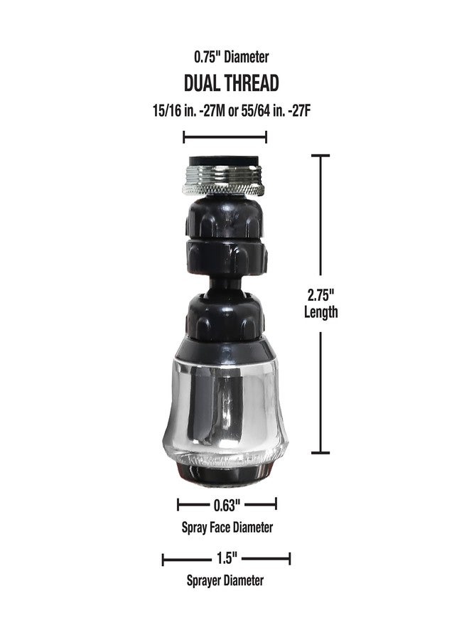 DANCO 10500 Dual Threaded Water Saving Faucet Aerator, 15/16-27 Male X 55/64-27 Female, 1.5 gpm - Image 5