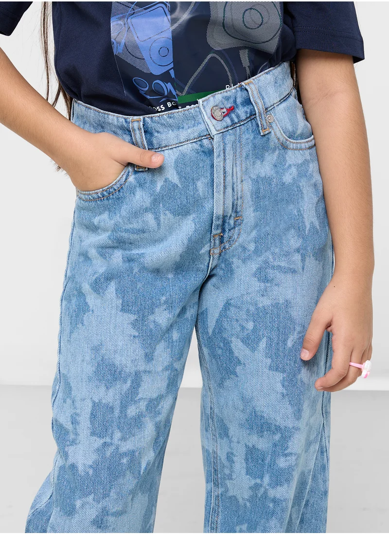 هوجو Kids Straight Fit Denim Jeans