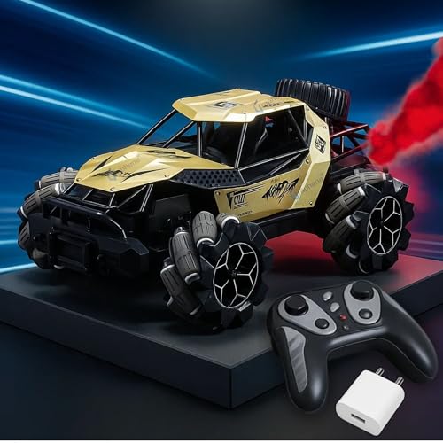 GRAPHENE RC 4WD All Terrain Remote Control Drift Car for Kids 4x4 Off Road Rock Crawler Stunt Mist Smoke Effect Toys Metal Climbing Vehicle High Speed Rechargeable Racing Truck Adult Boy Girl - Image 1