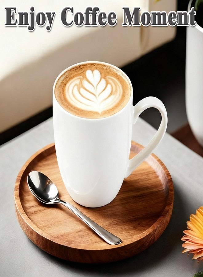 Bgtecho White Coffee Mugs Set of 4, 12 oz Ceramic Coffee Mug Porcelain Tea Cups with Handle, Tea Mugs for Latte, Hot Cocoa, Milk, Dishwasher & Microwave Safe - Image 5
