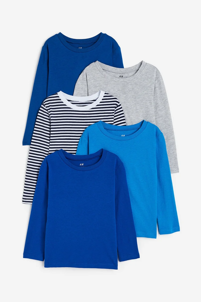 H&M 5-pack cotton jersey tops