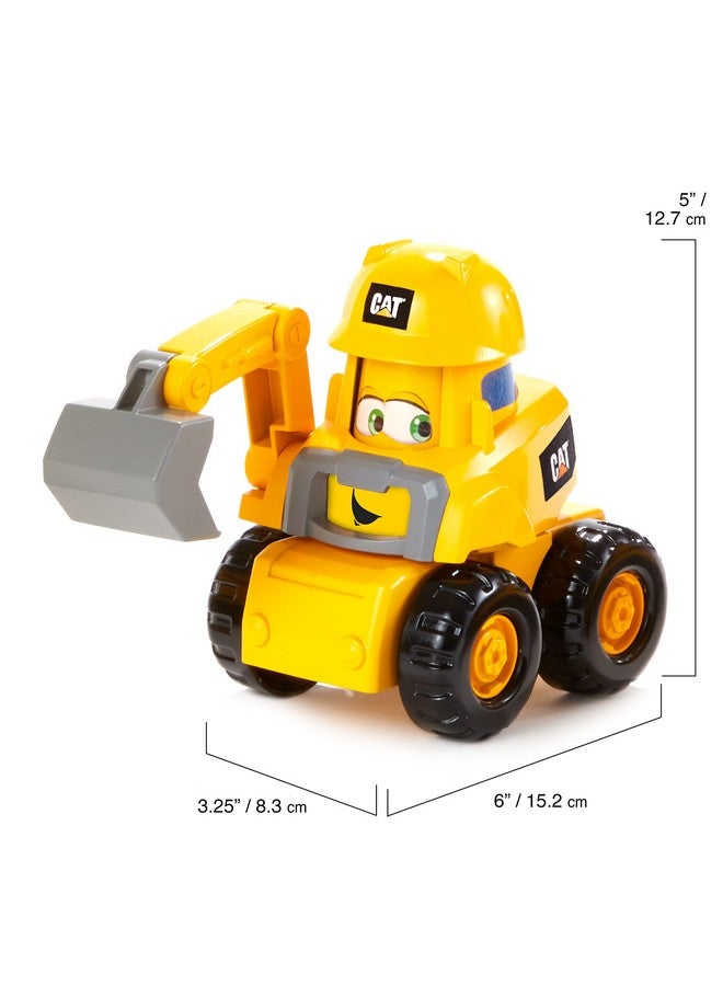 CAT Construction Toys, Junior Crew Construction Pals Excavator EduCATional Preschool Vehicle with Kid Vroom Sounds and Animated Face. for Ages 2+ - Image 3