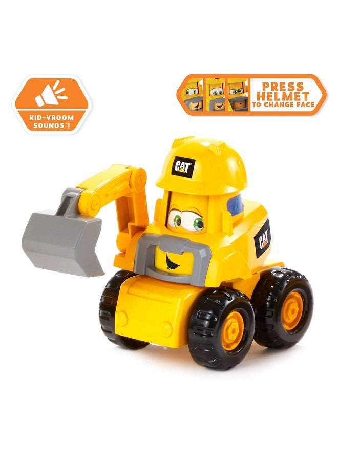 CAT Construction Toys, Junior Crew Construction Pals Excavator EduCATional Preschool Vehicle with Kid Vroom Sounds and Animated Face. for Ages 2+ - Image 2