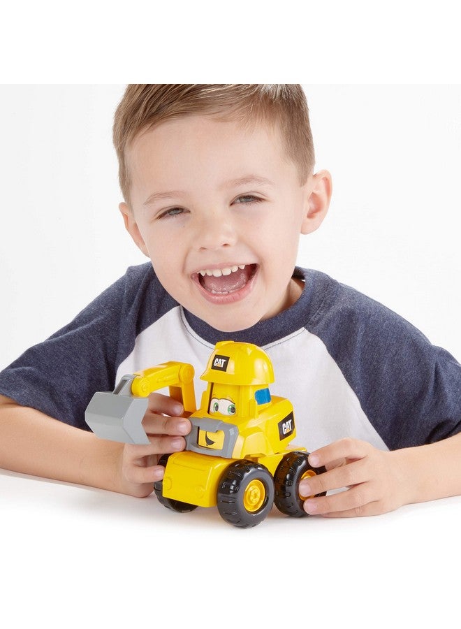 CAT Construction Toys, Junior Crew Construction Pals Excavator EduCATional Preschool Vehicle with Kid Vroom Sounds and Animated Face. for Ages 2+ - Image 5