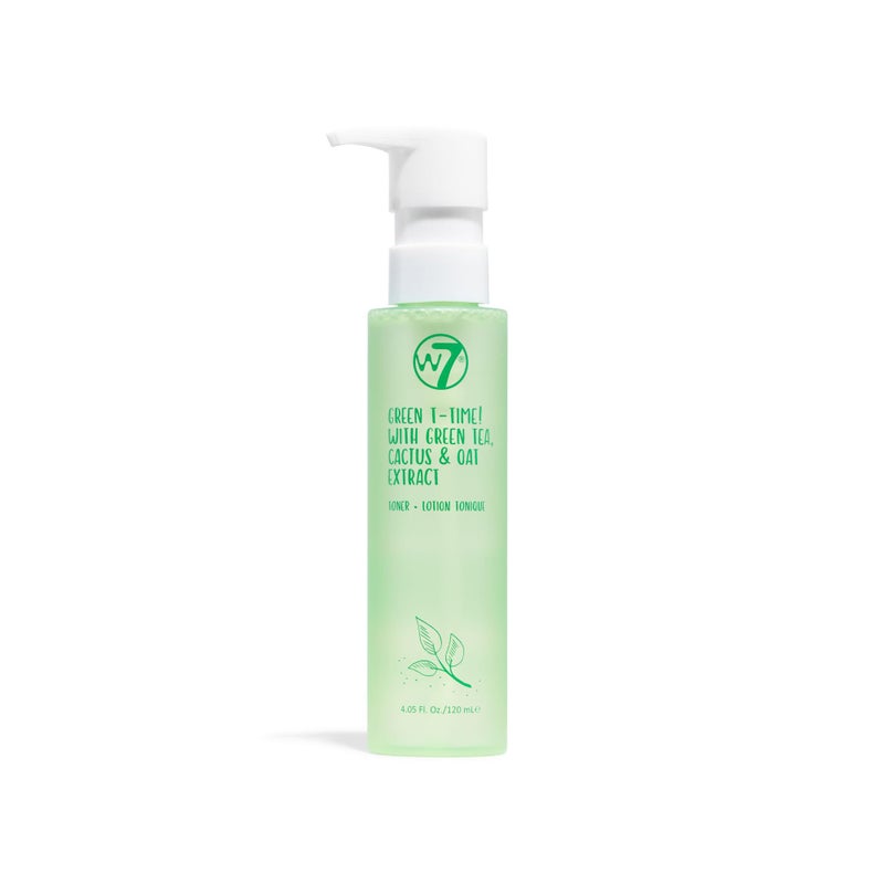 W7 Green T-Time Face Toner - Green Tea and Natural Extracts - Oil & Pore Reduction Facial Toner - Image 1