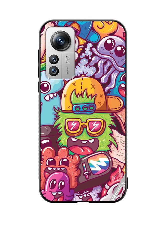 VR CREATIVE Protective Case Cover For Xiaomi 12X Graphitti Design Multicolour - Image 1