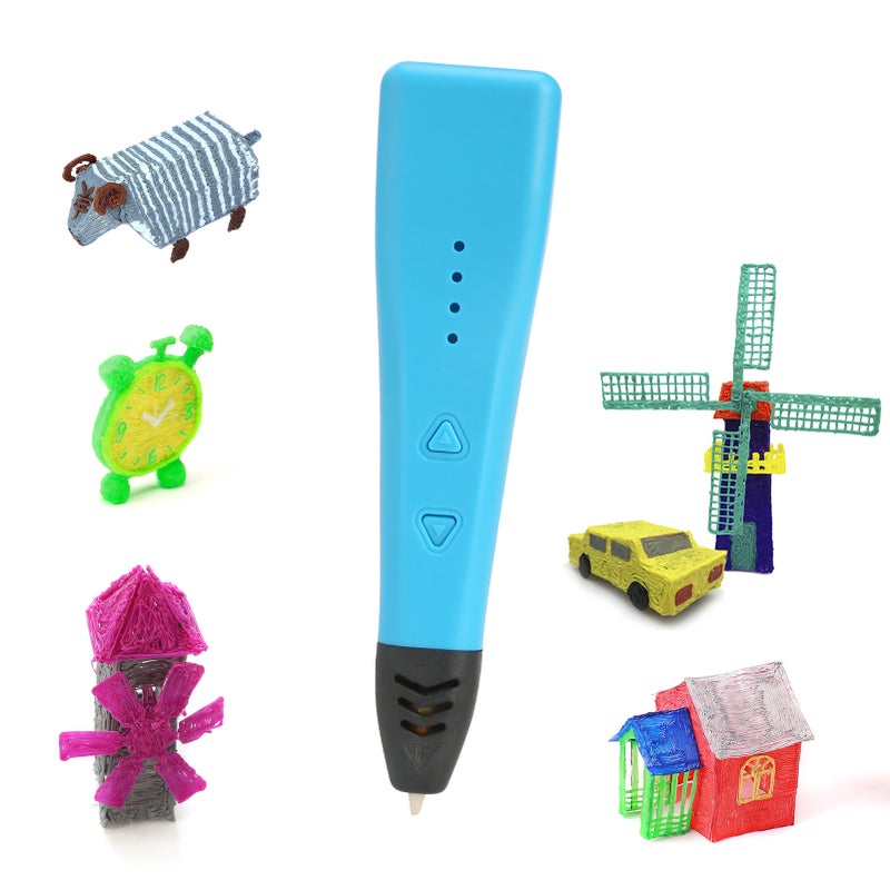 3D Printing Pen Apply with 1.75mm Filament ABS PLA Support Temperature Speed Adjustment Heat Dissipation with LED Light DIY for Teen Children and Adults Christmas Birthday Gift - Image 1