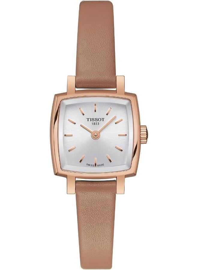 TISSOT Women's Lovely Summer Set 316L Stainless Steel case with Rose Gold PVD Coating Quartz Watch, Tan, Leather, 9 (T0581093603101), Tan, Quartz Watch - Image 2