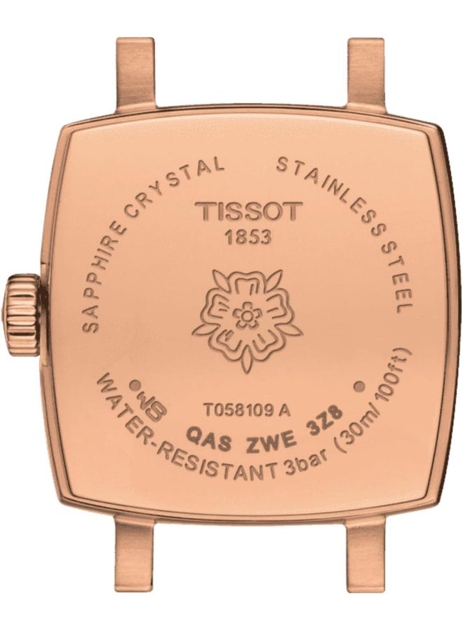 TISSOT Women's Lovely Summer Set 316L Stainless Steel case with Rose Gold PVD Coating Quartz Watch, Tan, Leather, 9 (T0581093603101), Tan, Quartz Watch - Image 5