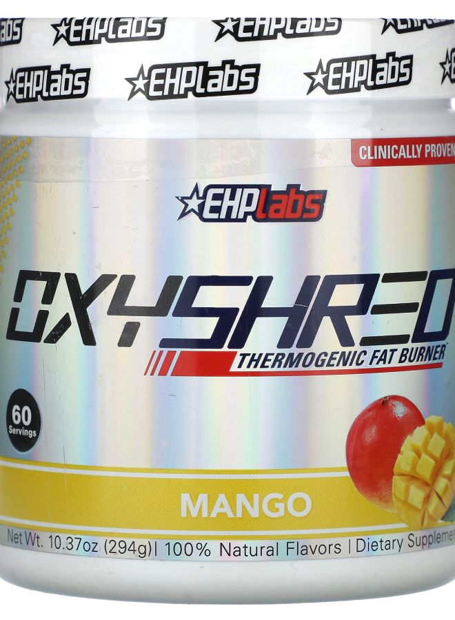 EHPLabs أوكسي شريد حارق الدهون الحراري مانجو 10.37 أونصة (294 جرام) - Image 2