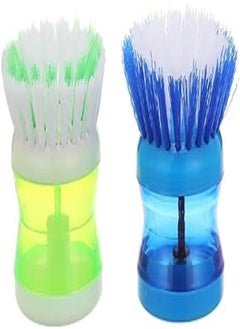 Generic Cleaning Brush with Soap Tank Set - 2 Pieces, assorted color 