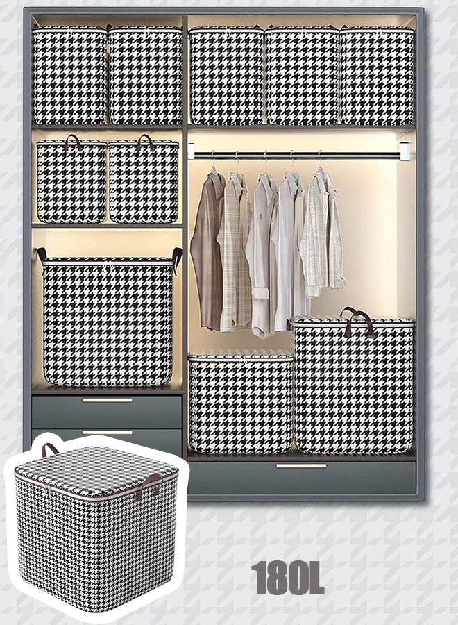 MLADEN Large Storage Bags Waterproof Foldable Closet Organizers Storage Containers with Durable Handle/Zipper Extra Large Blanket Storage Bags Breathable Clothes Storage Containers for King Comforter Bedding Pillow Sheet and Toys 100L - Image 4