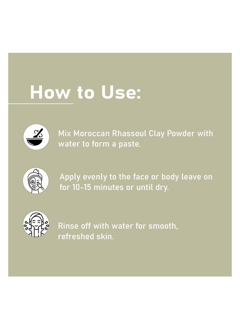 minature Moroccan Rhassoul Clay (Nude) Powder | Ghassoul | mi nature | Skin care mask for deep cleansing,nourishing | Soaps, cosmetics, and bathing products| Hair Cleanser | 227g(8oz)  - Image 4