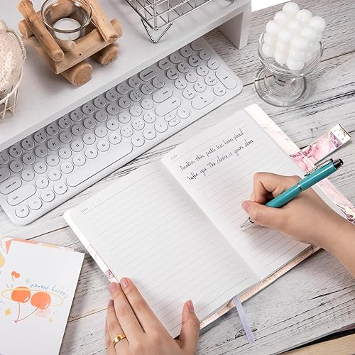 LXWHYP Diary with Lock, A5 Lockable Journal, PU Leather Combination Lock Diary, Lock Diary Planner Organizer for Men and Women, Office Product 8.6 x 5.9 in- Pink - Image 5
