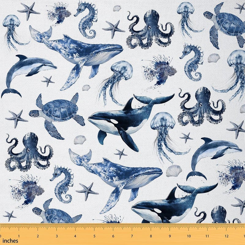 Cost saving user oriented build Marine Animals Fabric by The Yard Watercolor Dolphin Sea Turtles Fish Indoor Outdoor Fabric Cartoon Underwater World Soft Flannel Polyester No Stretch Fabrics Sewing Lovers Blue 2 Yards 72"x59" Varied size selections Low maintenance Fast & slow shipment compatible Trusted all-purpose quality Cross-material combo compatible Indoor outdoor all-purpose fit Diverse purchase options Air & land transit compatible All consumer tier purchase options Easy transit optimized build Various fittings Different assemble options Durability boost selected material Trendy versatile build Longevity optimized build Multiple options Efficiency boosted construction Affordable trusted craftsmanship Classic practical design Protective coating Non sticky surface Advanced compact design Affordable purchase options Flexible trendy construction - Image 1