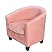 MIFXIN MIFXIN 2 Pieces Velvet Tub Chair Covers with Cushion Cover Stretch Soft Removable Tub Chair Slipcovers Armchair Sofa  - Image 2