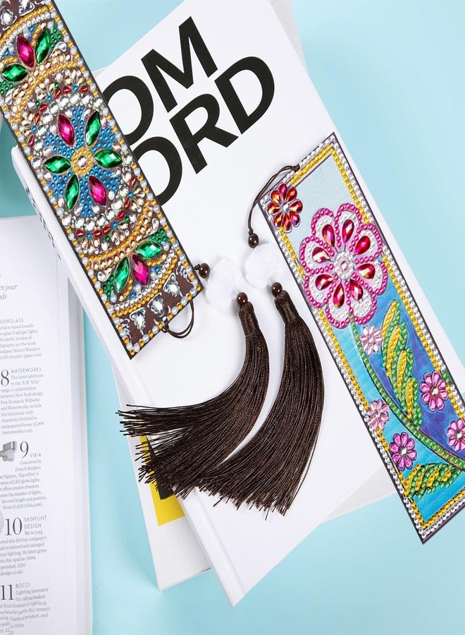OFIFO® 2Pcs Mandala Diamond Painting Bookmark, 5D Diamond Painting Kit for Adults, Book Mark for DIY Craft Diamond Art for DIY Making Beginners Adults Arts Craft Supplies, 7.87x2.17 inches - Image 2