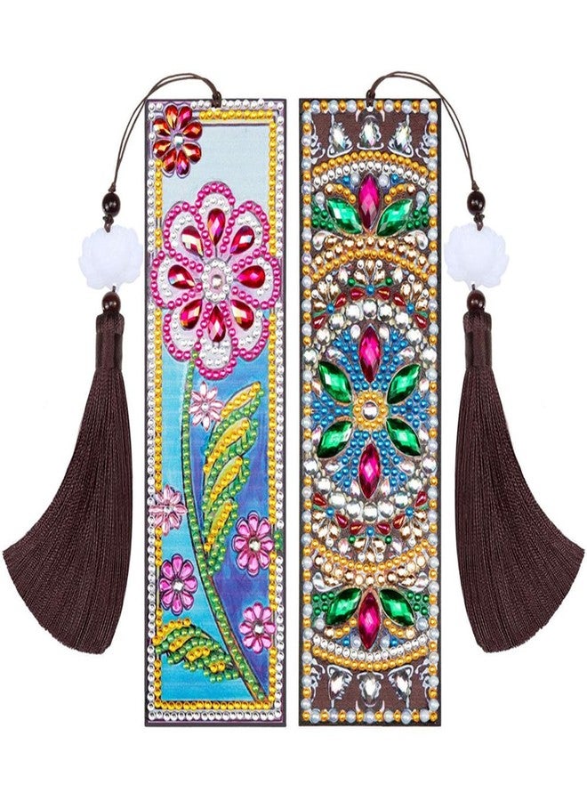 OFIFO® 2Pcs Mandala Diamond Painting Bookmark, 5D Diamond Painting Kit for Adults, Book Mark for DIY Craft Diamond Art for DIY Making Beginners Adults Arts Craft Supplies, 7.87x2.17 inches - Image 1