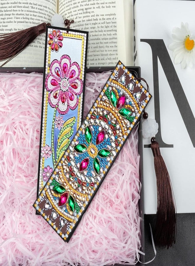 OFIFO® 2Pcs Mandala Diamond Painting Bookmark, 5D Diamond Painting Kit for Adults, Book Mark for DIY Craft Diamond Art for DIY Making Beginners Adults Arts Craft Supplies, 7.87x2.17 inches - Image 5