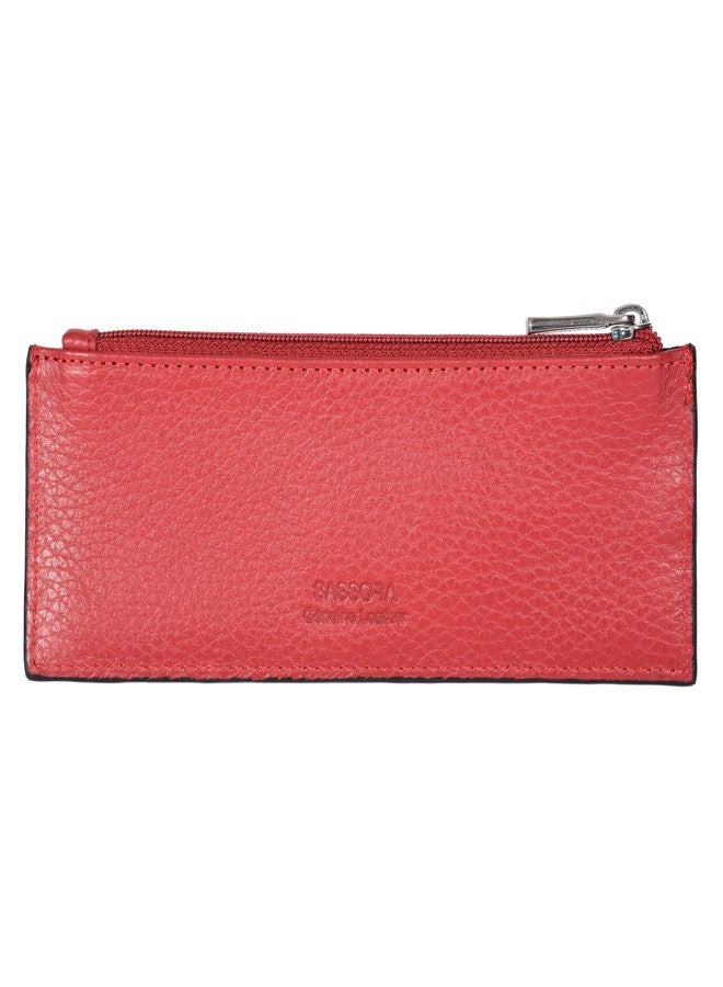 Sassora Premium Leather Quilted Design Key Case For Unisex (Red) - Image 5