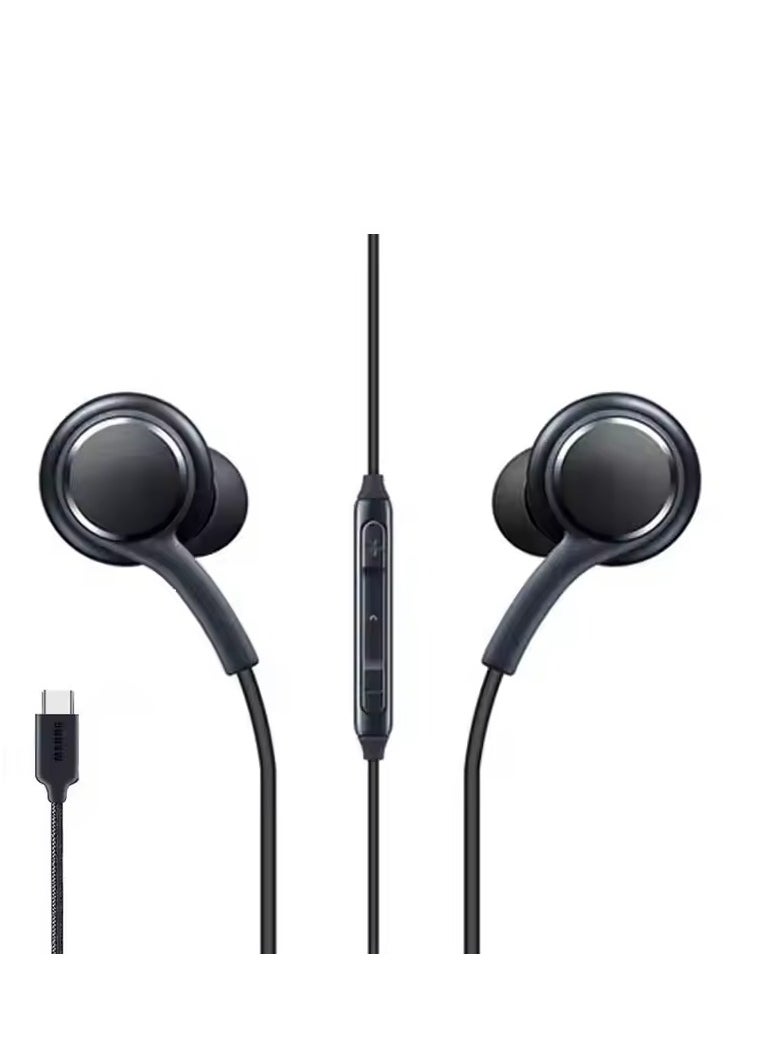 Generic Tab C Earphone Anti-cut Fabric Wire Earphone for Samsung Galaxy Devices  - Image 2