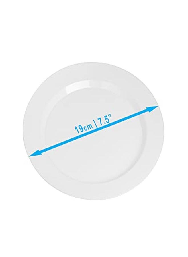 Generic - STACKABLES Pack of 20 Hard Plastic Plates 7.5" Elegant Party Serving Dessert Plates Reusable Multi Use Lunch & Dinner Plate for Parties Weddings & Events - Image 1