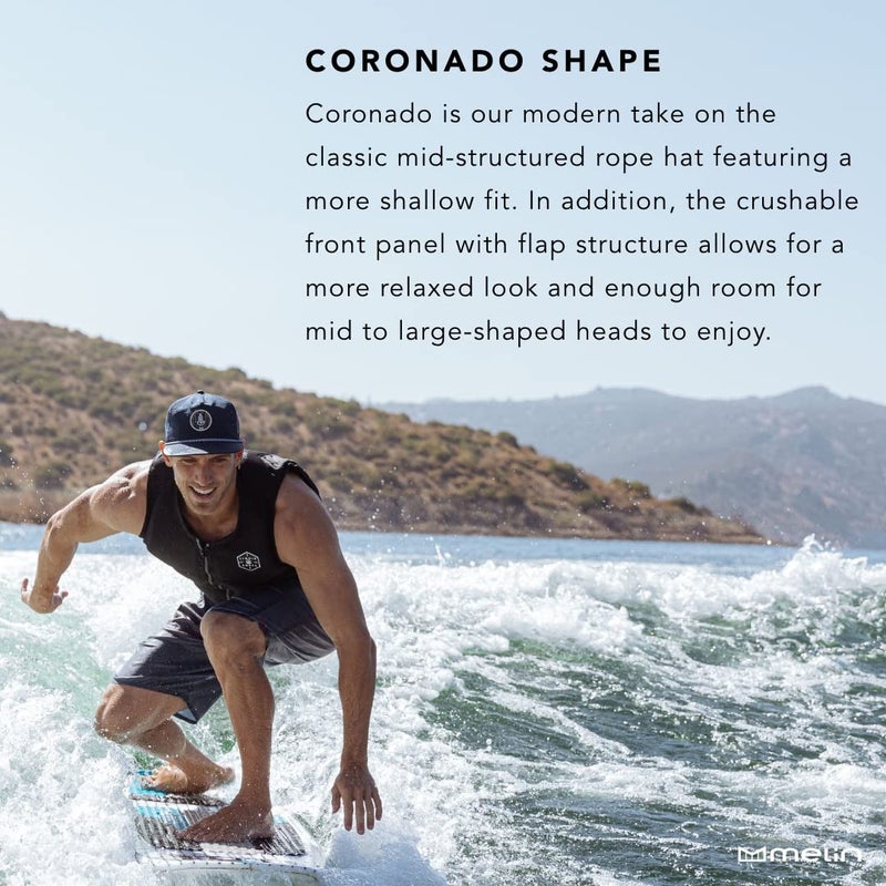 melin Coronado Brick Hydro, White, Men's Performance Snapback Hats, Water-Resistant Fitted Baseball Caps for Men & Women, Golf, Running, or Workout Hat, Medium-Large - Image 4