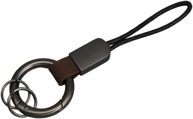 Simulated Leather Keychain With And Adjustable Wrist Strap Trendy Holder For Car Keys Organization - Image 1