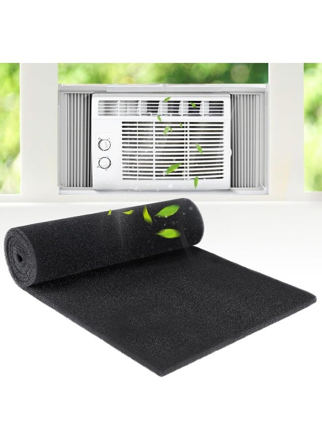 MADHOLLY - MADHOLLY 15.7" x 59" Extra Large Cuttable Air Conditioner Filters - Cut to Fit Carbon Pad Air Purifier Filters, Washable Reusable Foam Pad Pre Filter Roll for Air Filters AC Window Unit Charcoal Sheet - Image 1