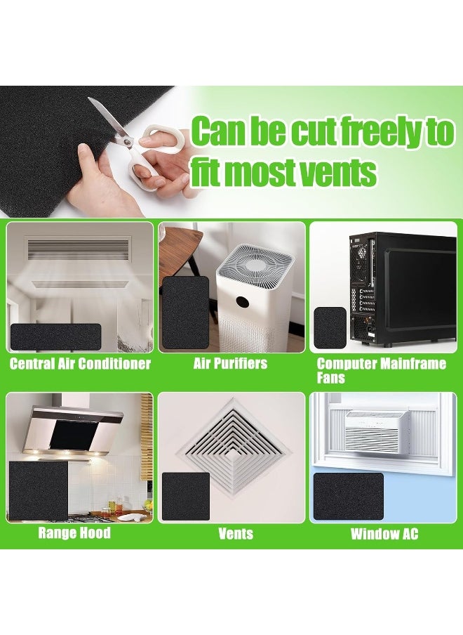 MADHOLLY - MADHOLLY 15.7" x 59" Extra Large Cuttable Air Conditioner Filters - Cut to Fit Carbon Pad Air Purifier Filters, Washable Reusable Foam Pad Pre Filter Roll for Air Filters AC Window Unit Charcoal Sheet - Image 1
