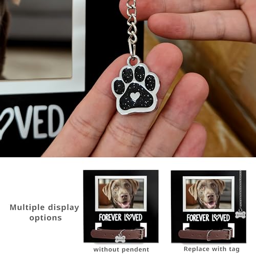 MYPAWLETS Dog/Cat Collar Memorial Frame with Paw Print Charm,Pet Loss Sympathy Gift,Pets Memorial Gift for Loss of Dog,Forever Loved Pet Keepsake Frame,Dogs Passing Away Gifts - Image 4