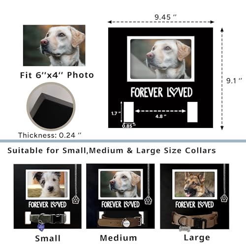 MYPAWLETS Dog/Cat Collar Memorial Frame with Paw Print Charm,Pet Loss Sympathy Gift,Pets Memorial Gift for Loss of Dog,Forever Loved Pet Keepsake Frame,Dogs Passing Away Gifts - Image 3