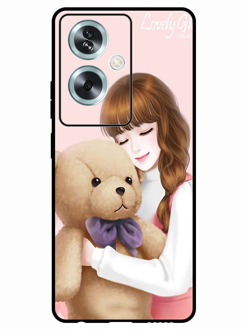 Theodor Protective Case Anti Scratch Shock Proof Bumper Cover For Oppo A79 5G Lovely Girl Witih Teddy - Image 1