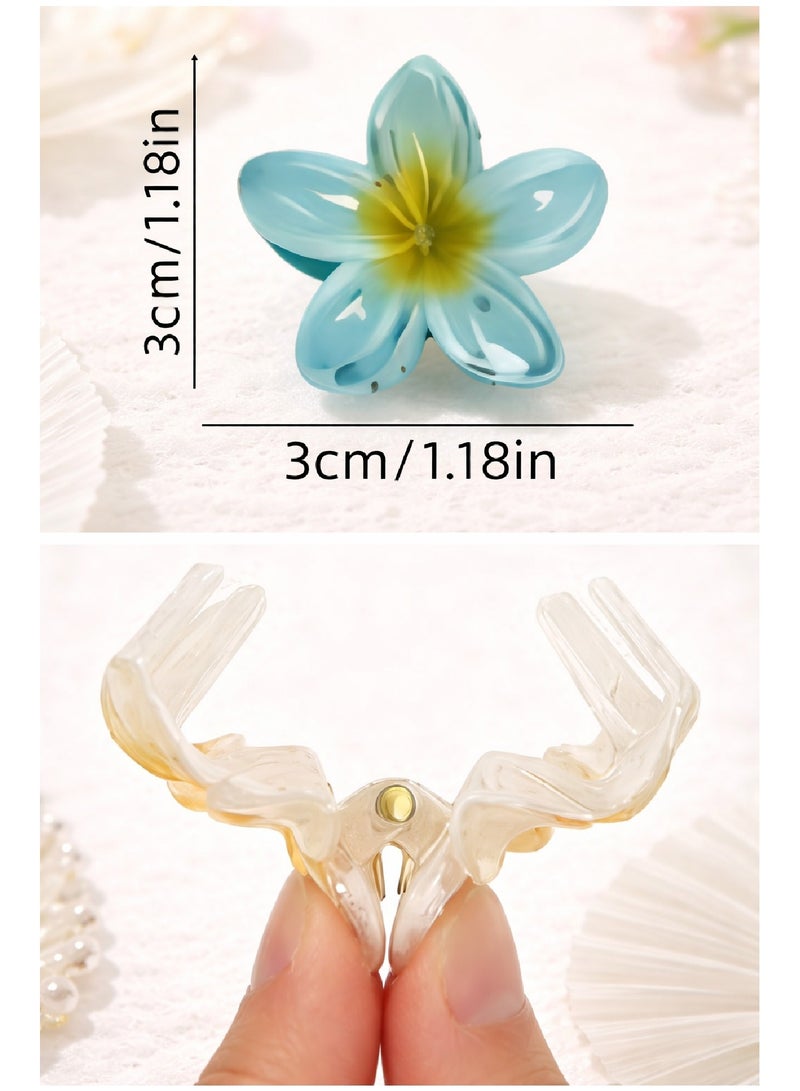 MOBM 30PCS Mini Flower Hair Claw Clips Set – Colorful Floral Hair Clips for Women & Girls, Small Hair Accessories for Daily Styling - Image 4