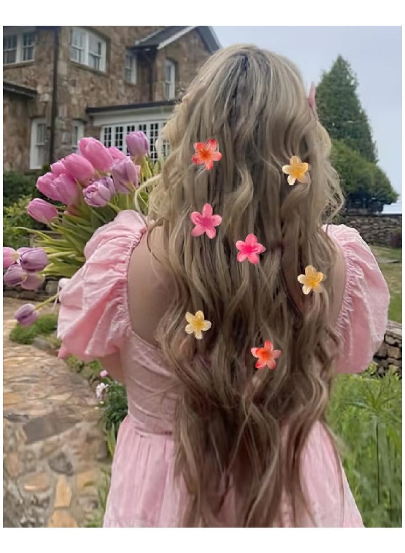 MOBM 30PCS Mini Flower Hair Claw Clips Set – Colorful Floral Hair Clips for Women & Girls, Small Hair Accessories for Daily Styling - Image 2