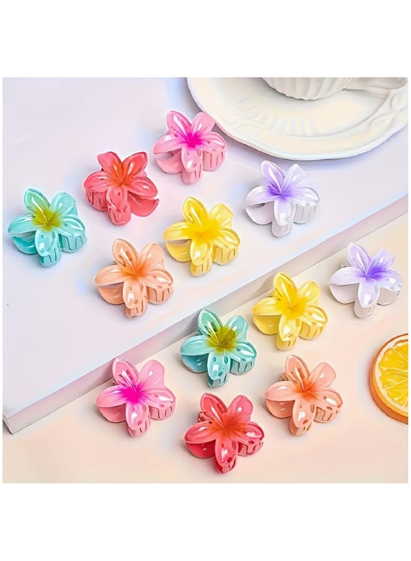 MOBM 30PCS Mini Flower Hair Claw Clips Set – Colorful Floral Hair Clips for Women & Girls, Small Hair Accessories for Daily Styling - Image 1