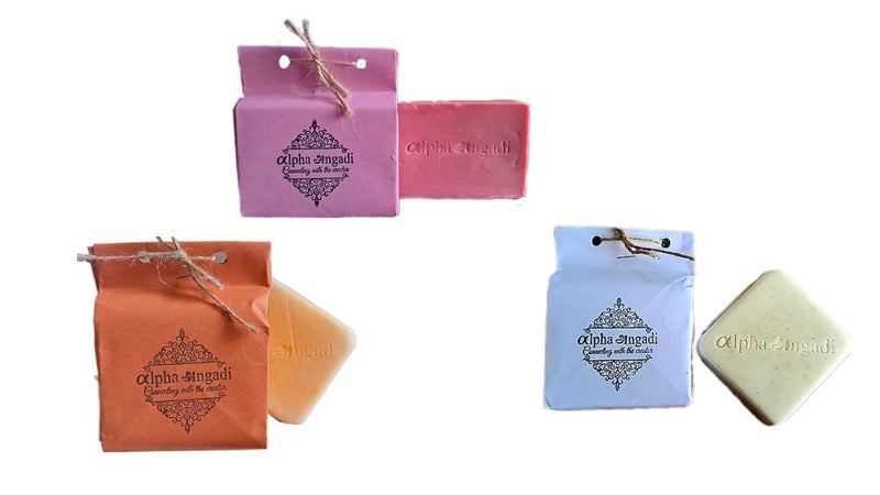lpha ngadi ALPHA ANGADI GOATMILK Handmade Bathing SOAPS at 3 Flavours ROSE PAPAYA POTATO with goatmilk and vitamin E all at just rupees 360 - Image 1