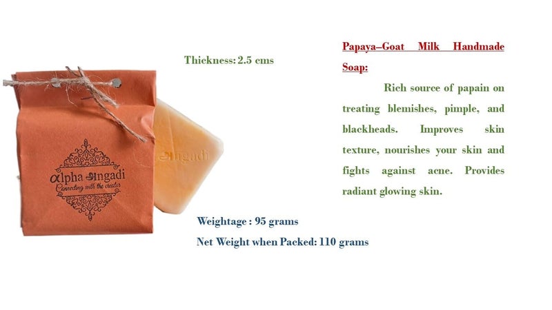 lpha ngadi ALPHA ANGADI GOATMILK Handmade Bathing SOAPS at 3 Flavours ROSE PAPAYA POTATO with goatmilk and vitamin E all at just rupees 360 - Image 2