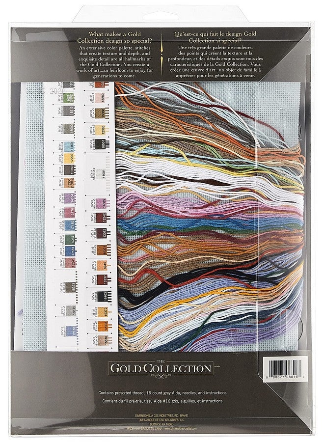 Dimensions Gold Collection Counted Cross Stitch Kit Sweet Memories Christmas Cross Stitch Dove Grey Aida 16'' X 11'' Multi Colored 16 Count - Image 2